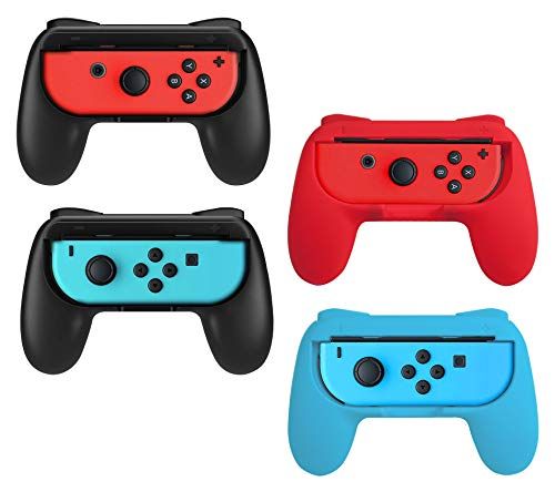 Beastron Joy Con Grips Compatibel met Nintendo Switch, Handvat Kit voor Nintendo Game Switch Joy Con Controller 4 Pack (Matte Finish)