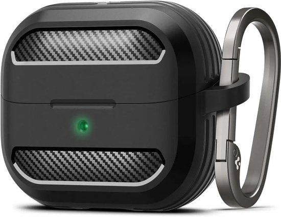 Spigen Rugged Armor Hoesje Geschikt voor Samsung Galaxy Buds 3 / 3 Pro Zwart