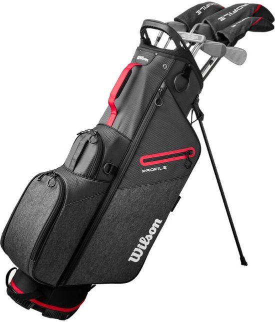 Wilson Profile 14-Delige Golfset 2025 | Standbag (steel shaft) - Zwart Geel Rood