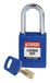 Brady SafeKey Conventioneel hangslot Blauw Nylon U-vormig Staal 6.4 mm 3.81 cm