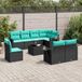 Maison Exclusive - Ensemble de jardin 9 pièces, avec coussins, en résine tressée noire