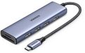 UGREEN multifunctionele USB-C adapter, grijs