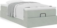 Maison Exclusive - Cadre de lit ottoman et matelas gris clair 90x200 cm velours