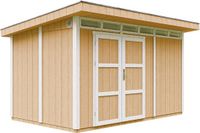 Timbela M904A-HARVEST HONEY - LP SmartSide Tuinhuis op houtbasis - 8,7 m² - 412x279xH237 cm - met vloer en verf