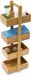 Relaxdays Badkamermeubel - Badkamerrek - Rek badkamer 4 vakken - Bamboe hout - 75x25x15 cm