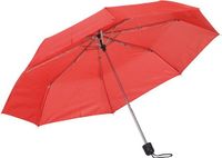 Merkloos / Sans marque Inspirion Gmbh Paraplu - 2x stuks - opvouwbaar - rood - D96 cm - compact formaat
