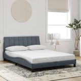 vidaXL Bedframe Hanko Donkergrijs Fluweel 140x200 cm