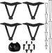 Merkloos Relaxdays Hairpin poten - 4 stuks - Metaal - 10 cm hoog - Zwart