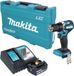 Makita DDF 487 RG1K accuboormachine 18 V 40 Nm borstelloos + 1x accu 6,0 Ah + oplader + koffer