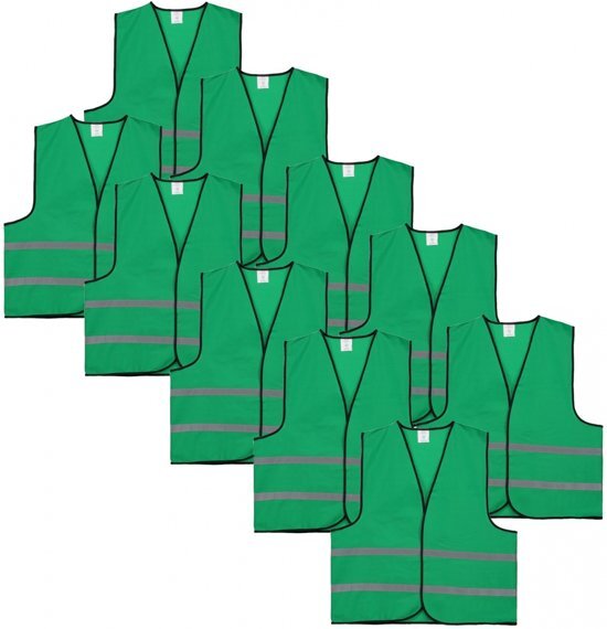 CiclÃ³n Sports Veiligheidshesje - Veiligheidsvest - Kind - Groen - 10 stuks