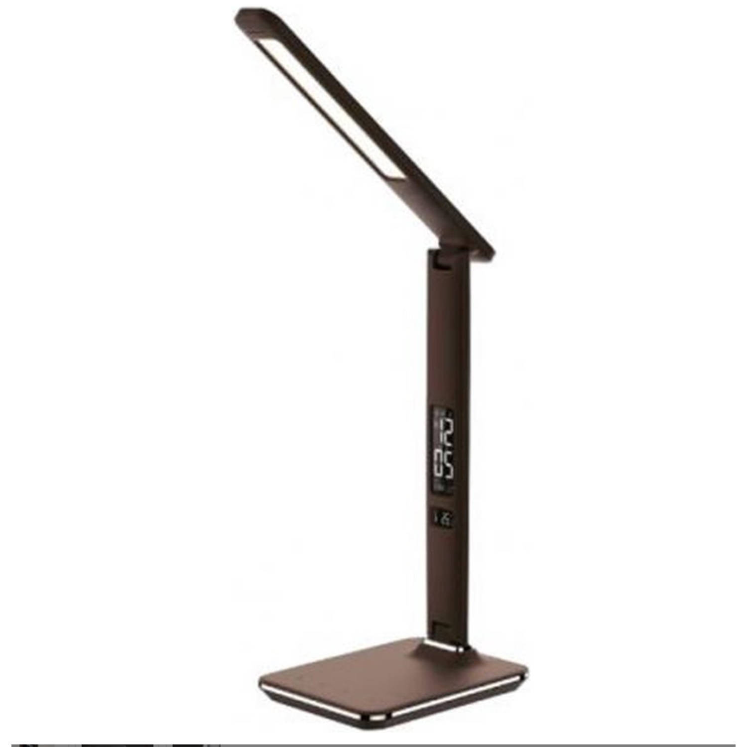 Dreamled LED Bureaulamp - Dimbaar - Bruin/Zwart Lederen Look