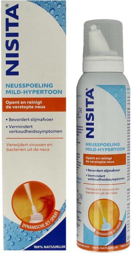 Nisita Neusspoeling mild hypertoon jet spray 125 Milliliter