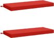 vidaXL Coussin de banc SOEST 2 pièces 100% Polyester Rouge 110 x 50 x 8 cm