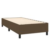 VidaXL Boxspringbed met Matras, Stof, Donkerbruin, 140x190 cm