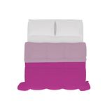 Italian SOGNI E CAPRICCI Italian Bed Linen Zomerdekbed, tweekleurig, lila/fuchsia, 250 x 200 cm