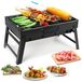 Barbecue à charbon portable avec finition en acier inoxydable