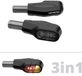 HIGHSIDER pro Ventura-X LED Feu arrière/Clignotant Noir 3en1, homologué CE (set)