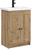 vidaXL Badkamermeubel Set Artisanaal eiken 56 x 37,5 x 81 cm