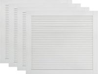 vidaXL - Kastdeuren - met - lamellen - 4 - st - 39,5x49,4 - cm - grenenhout - wit