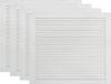 vidaXL - Kastdeuren - met - lamellen - 4 - st - 39,5x49,4 - cm - grenenhout - wit