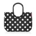 reisenthel Loopshopper L, stevige tas met praktische vakken van gerecyclede PET-flessen, charmant en waterafstotend design, Frame Dots White, Eén maat, Hedendaags