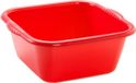 Plasticforte teiltje/afwasbak - vierkant - kunststof - 6 liter - 31 x 29 x 13 cm - Rood