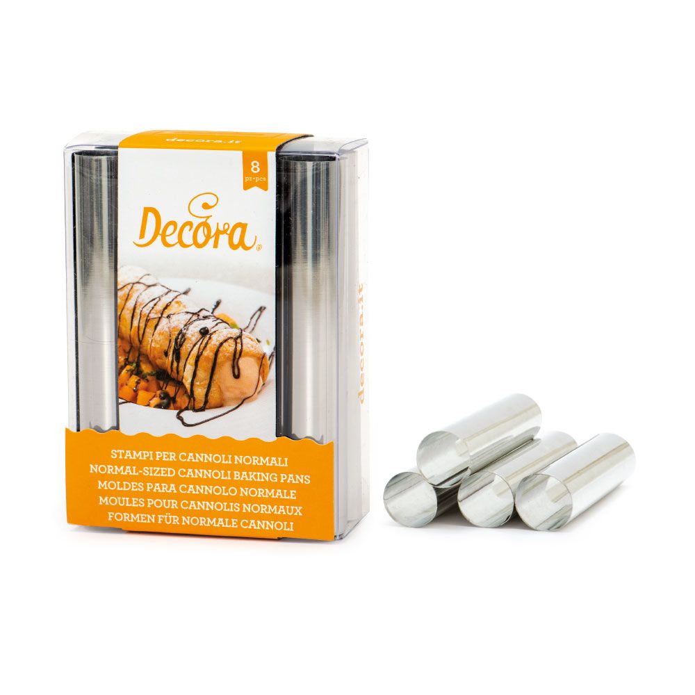 Decora Cannoli Vormen - Set van 8 - Roestvrijstaal - Zilver