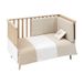Cambrass Lit bébé Coton Beige 100x140x3 Cm