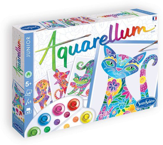 SentoSphère Aquarellum Junior Katten Teken- en kleurset