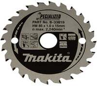 Makita Makita Specialized zaagblad 260x30x84Z (B-33875) Aantal:1