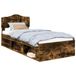 vidaXL Bedframe Gerookt eiken 90 x 200 cm Massief grenenhout