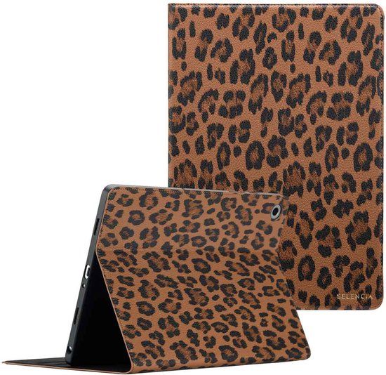 Selencia Sabi Book Case voor Samsung Galaxy Tab A9 Plus - Panterprint - Bruin
