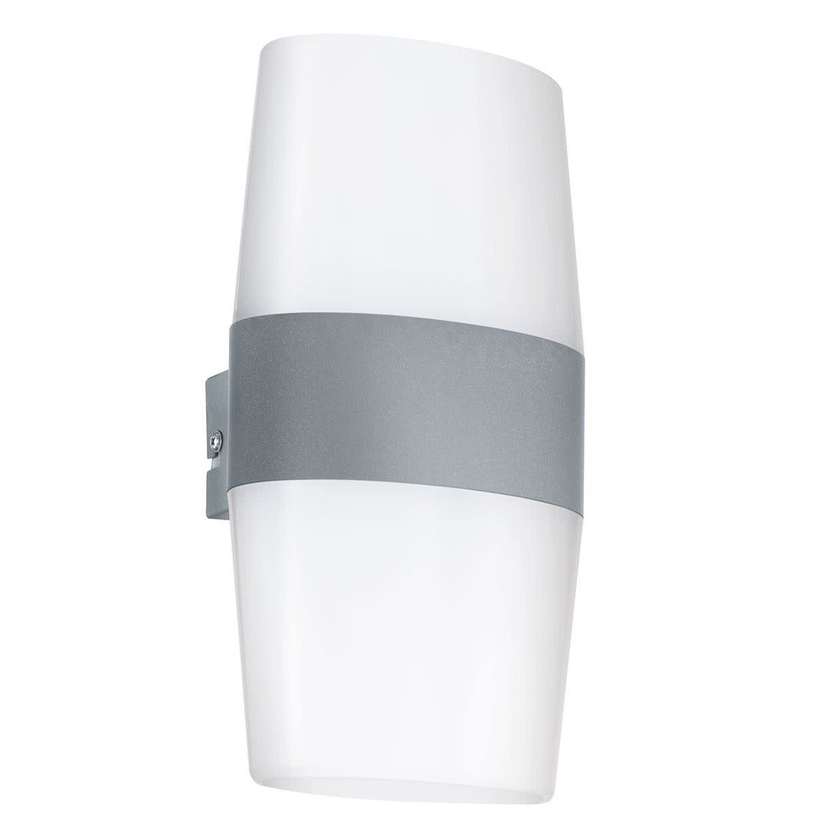 EGLO Ravarino - Buitenverlichting - Wandlamp - 4 Lichts - Zilver - Wit
