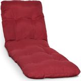 Beautissu Flair RL Ligbedkussen Tuinkussen Ligstoel Zonnebed Kussen voor Tuin Meubelen 190x60x8 cm Rood