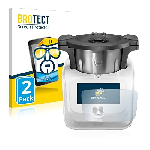 brotect 2x Schermbeschermer compatibel met SilverCrest Monsieur Cuisine Connect Screen protector transparant