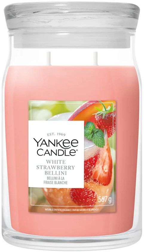 Yankee Candle White Strawberry Bellini Large Jar Geurkaars