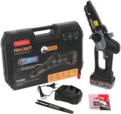 Procraft CCS20 accu-mini-takzaag kettingzaag 20 V 152 mm Brushless Black Edition + 1x accu 4,0 Ah + oplader + koffer