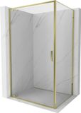 Mexen Exo douchecabine porte battante 100 x 80 cm, transparent, or