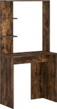 vidaXL Bureau gerookt eiken bewerkt hout 78,5 x 37 x 154,5 cm
