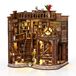 Icecat Miniature bibliothèque, kit de construction DIY, puzzle en bois 3D, décoration de bibliothèque