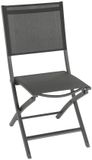 Hespéride Set van 4 opvouwbare tuinstoelen van aluminium ESSENTIA Anthracite