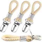 Actie4you® - 4 stuks handdoek haakjes - Wit - 3x10cm