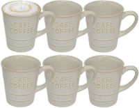 Secret de gourmet Koffiemok - 10x - wit - keramiek - 200 ml