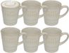 Secret de gourmet Koffiemok - 10x - wit - keramiek - 200 ml
