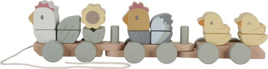 Little Dutch - Little Farm Blokkentrein - 17 Delig - Hout - 18+ maanden