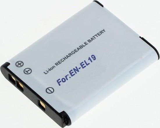 Merkloos Huismerk Camera accu voor Nikon Coolpix S6500 - Li-Ion - EN-EL19 - 2 jaar garantie