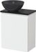Maxaro Toiletmeubel Quartz Modulo Mat Wit Greeploos 41 cm Mat Zwart Blad