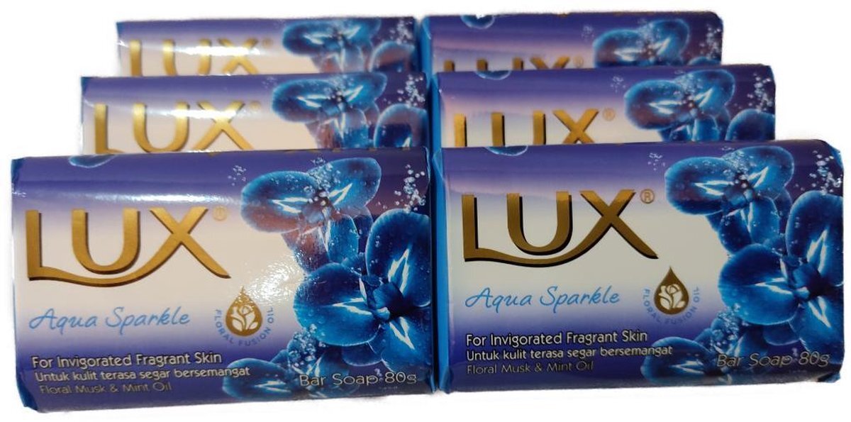 Lux Zeep - Aqua Sparkle - Voordeelverpakking - 6 x 85 gram