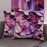 PETTI Artigiani Italiani - Paar kussenslopen 35 x 35 cm, van microvezel, decoratief kussen voor slaapkamer, bank, woonkamer, set van 2 kussenslopen, bloemenpatroon 05 23, 100% Made in Italy