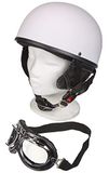 Mil-Tec Oldtimer, casque demi-coquille, couleur: Blanc Mat, taille: S